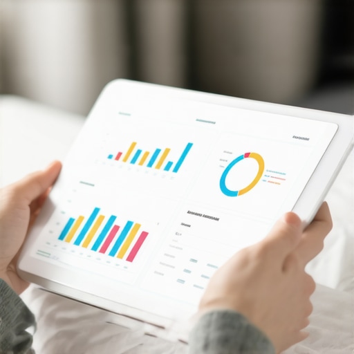 Optimizing Health Through Detailed Lab Data A digital health portal showing detailed patient lab results and trend lines on a tablet screen.