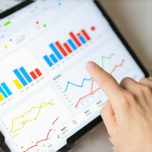 Digital health dashboard showing long-term lab result trends and data tracking for wellness.