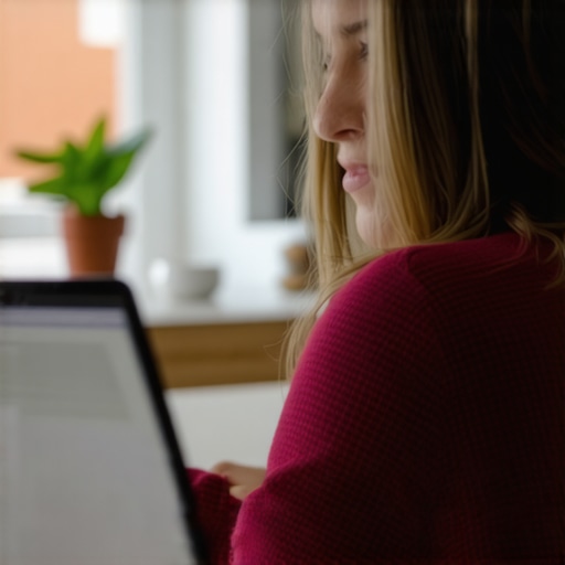 Parent reviewing children's health data via telehealth A parent using a laptop for a telehealth consultation to manage family wellness.