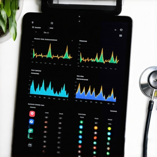 A digital tablet showing a personal health dashboard with lab result trends and vaccination schedules.