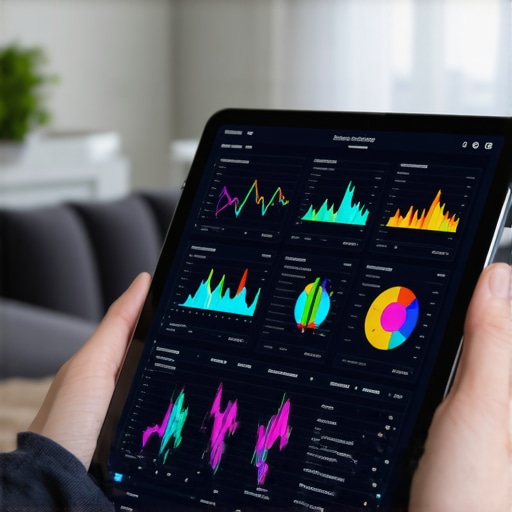 A person using a digital dashboard to track lab results and wellness markers at home.