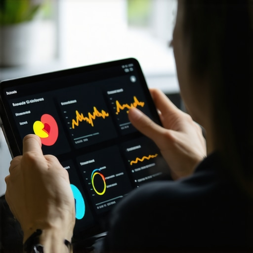 Personalized Health Data Dashboard Digital dashboard displaying metabolic and heart health metrics for long-term monitoring.