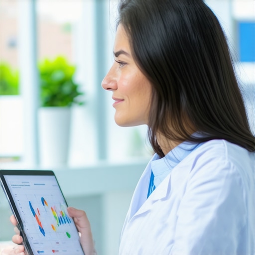Precision Lab Testing for Better Health A person reviewing medical lab results on a tablet to understand internal health markers.