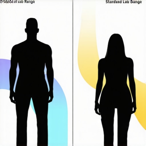 An infographic comparing broad clinical lab ranges with narrow optimal wellness ranges for health monitoring.