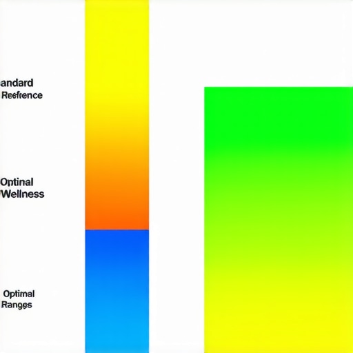 Standard vs Optimal Lab Range Comparison A visual chart comparing standard population lab averages against optimal health ranges.